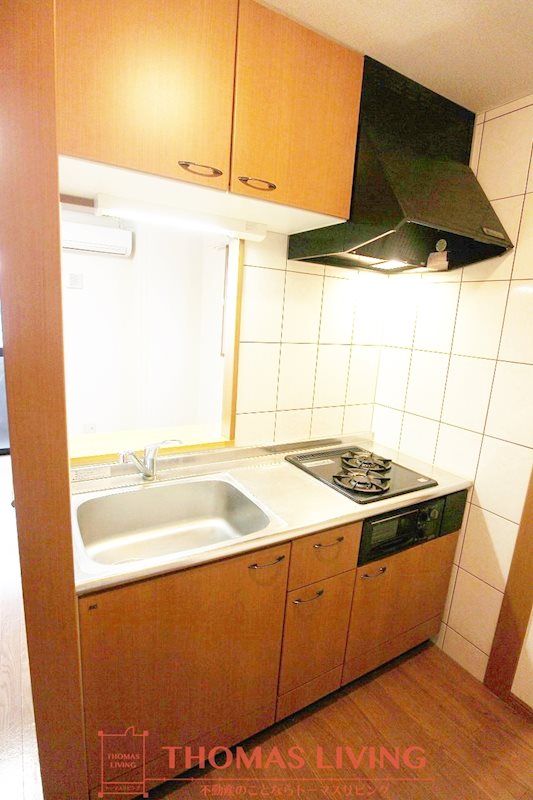 キッチン　２口のシステムキッチン。