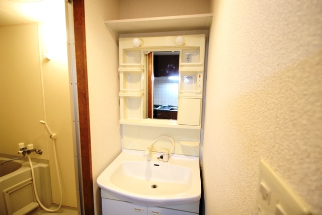 洗面設備　写真は別号室のものです。