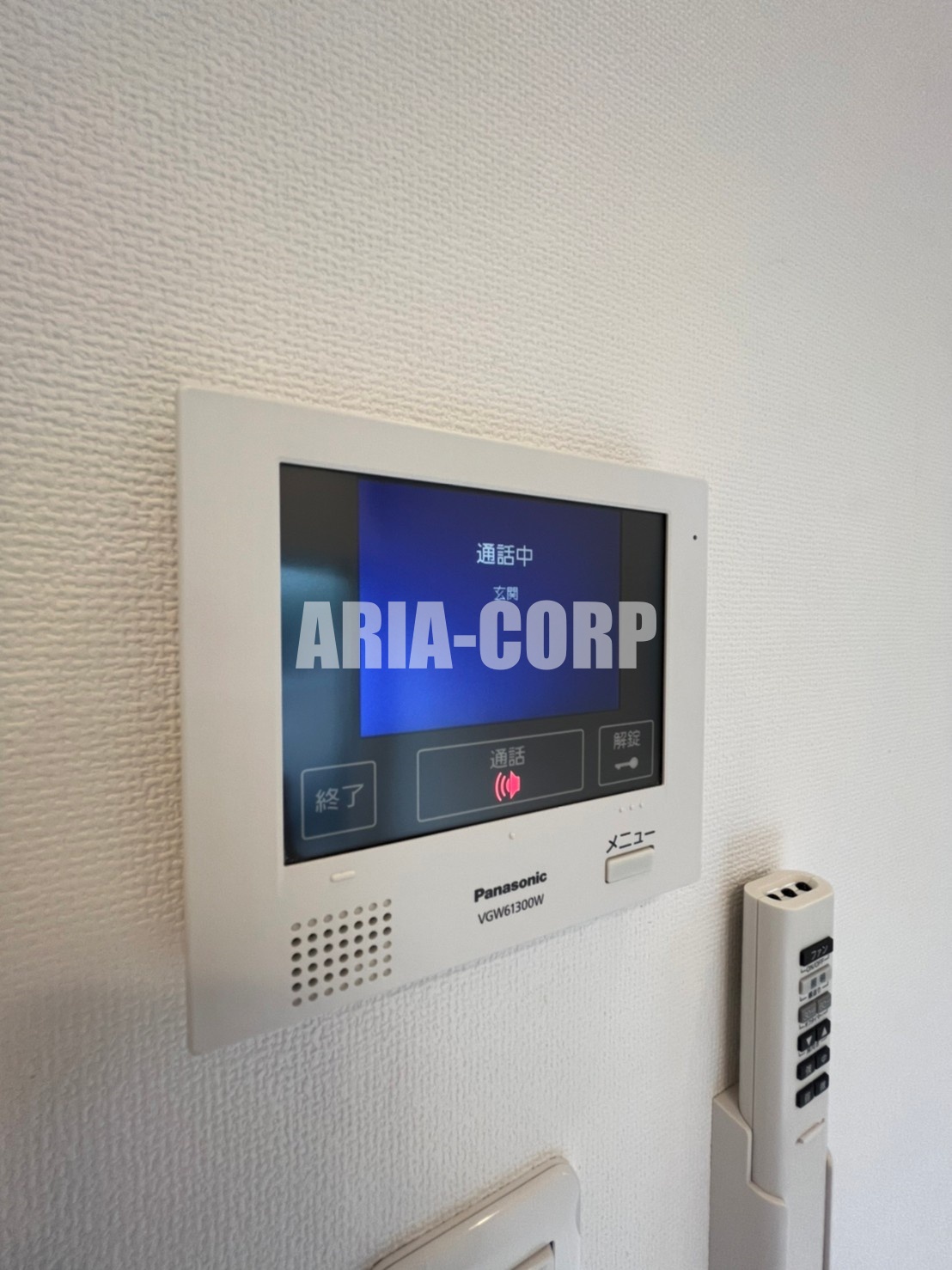 セキュリティ　録画機能付きTVモニターホンで外出時の訪問者も確認できます！