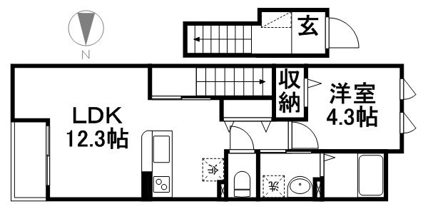 パーシモンKの間取り写真