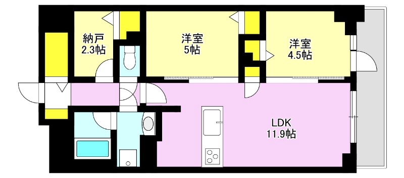 ＪＲ高崎線 高崎駅 徒歩1分 13階建 新築の間取り写真