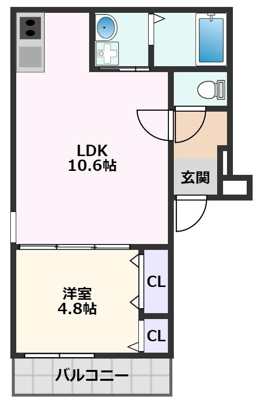 阪急千里線 千里山駅 徒歩7分 3階建 築3年の間取り写真