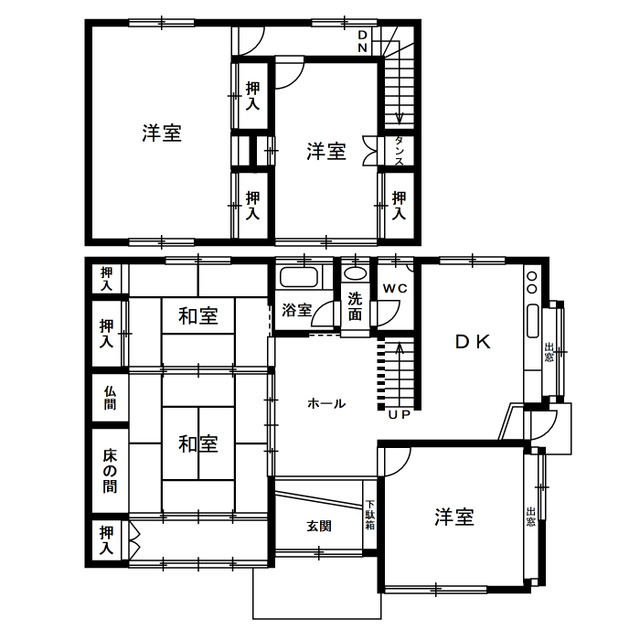 横浜市栄区長沼町 戸建の間取り写真
