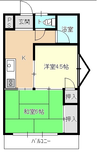 山の尻マンションの間取り写真