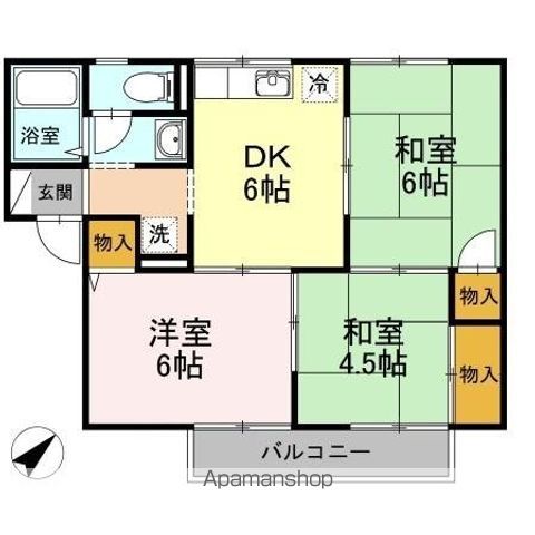 シャトルミヤケ A棟の間取り写真