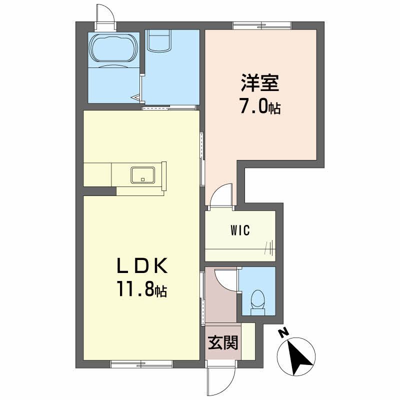 シャーメゾン南沖洲 A棟の間取り写真