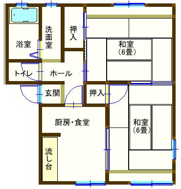 ラフォーレ五十部３の間取り