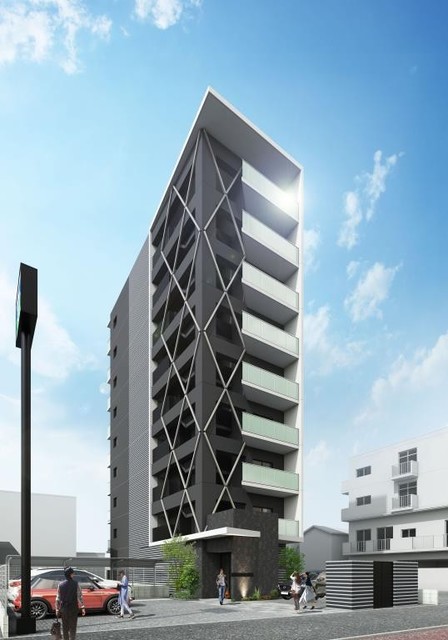 【仮称）箱崎４丁目新築マンションの建物外観】