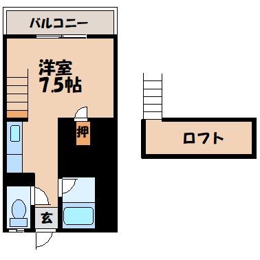 プライムアパート江平の間取り