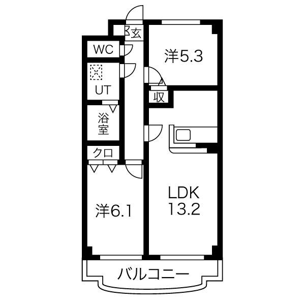 プリミエール井戸田の間取り