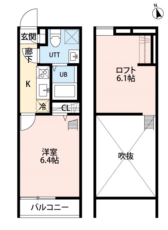 松戸市殿平賀のアパートの間取り