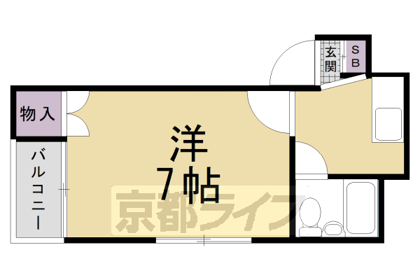 京都市伏見区深草川久保町のマンションの間取り