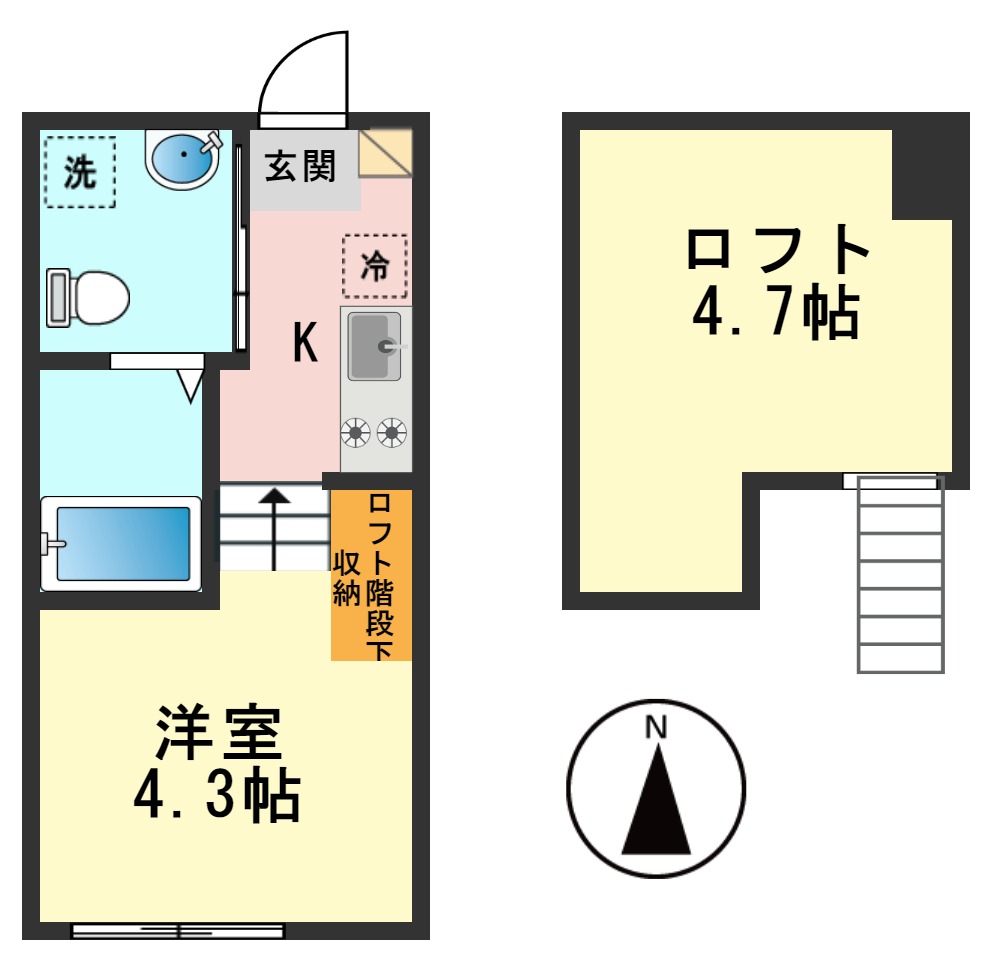 エアル北小岩の間取り