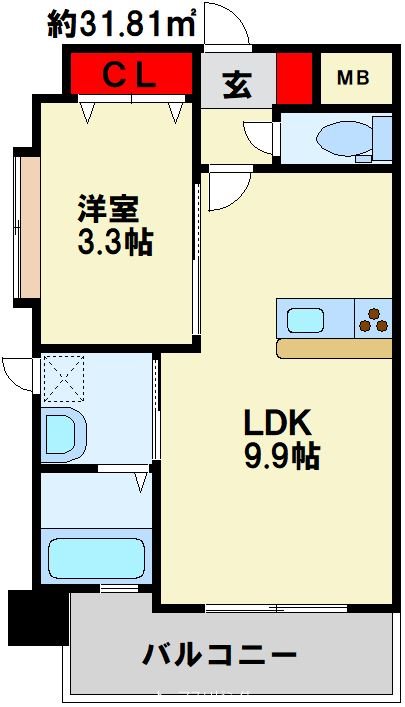 アンテス上到津の間取り