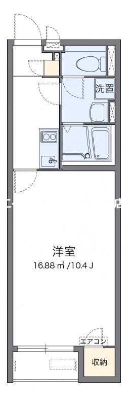 備前市東片上のアパートの間取り