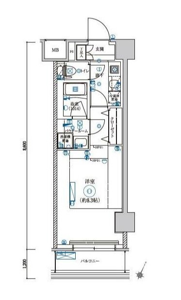 【横浜市中区松影町のマンションの間取り】