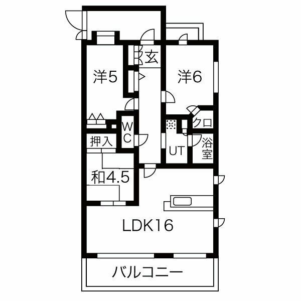 サンデュエル松が峰グラン・アクシスの間取り