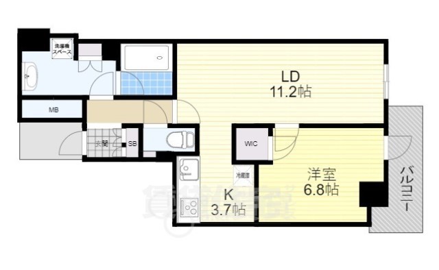 【豊中市新千里東町のマンションの間取り】