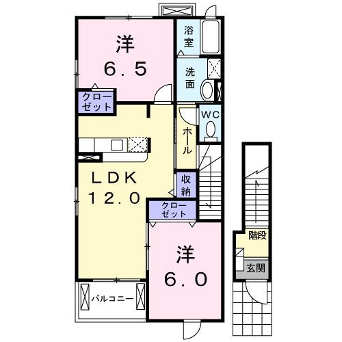 【さいたま市岩槻区仲町のアパートの間取り】