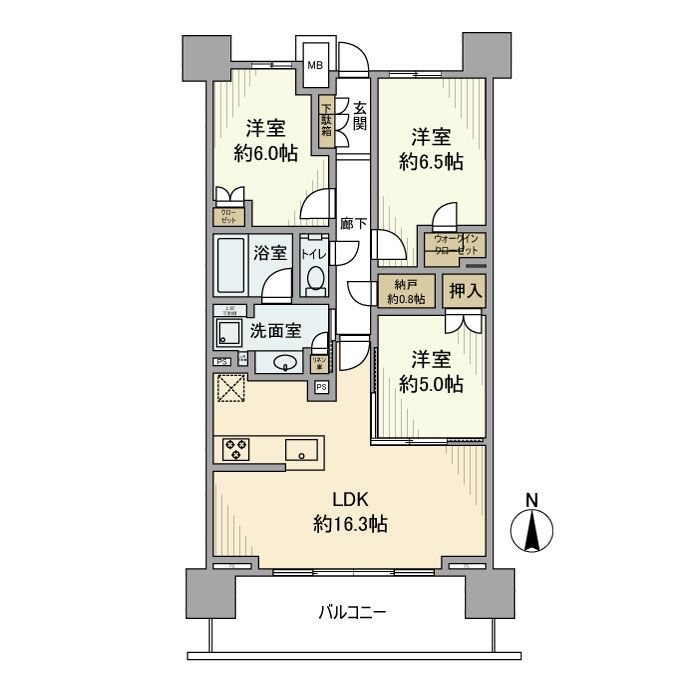 【プラウドタワー府中寿町の間取り】