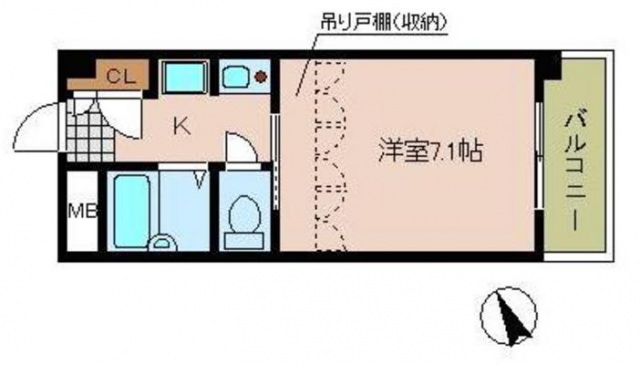 広島市西区観音新町のマンションの間取り