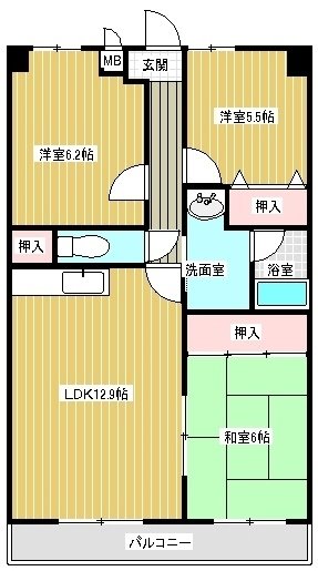 【トワエモワ今宿の間取り】