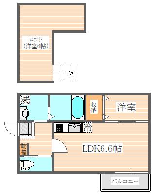 ビータス竹下2番館の間取り