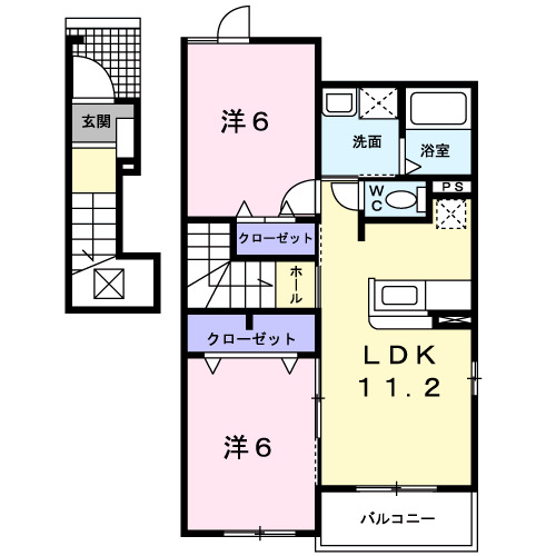 クラージュ　Ｄ棟の間取り