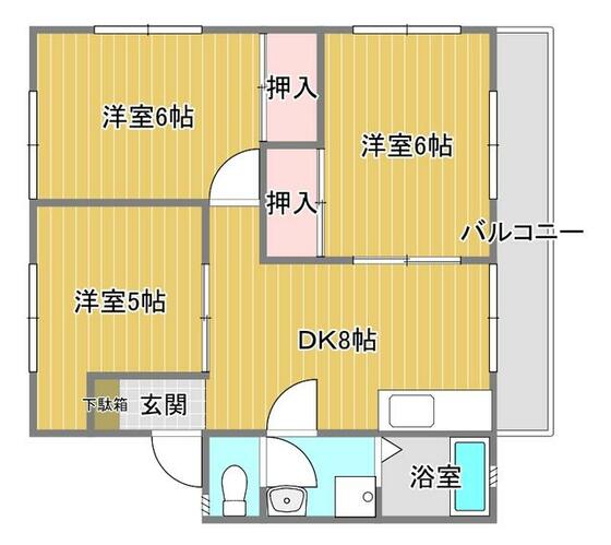 コーポ梅山　Ｂの間取り