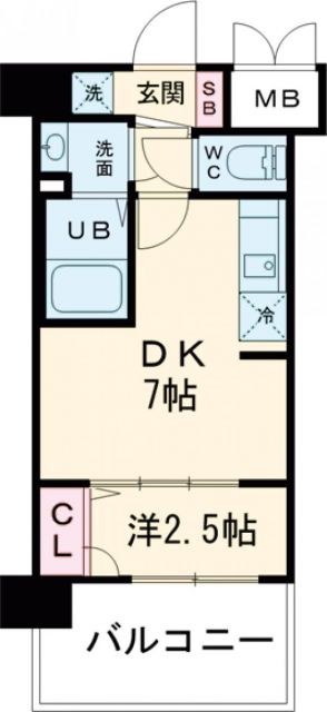 京都市南区上鳥羽勧進橋町のマンションの間取り