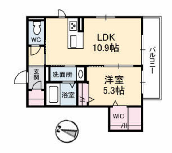 安芸郡坂町坂東のマンションの間取り