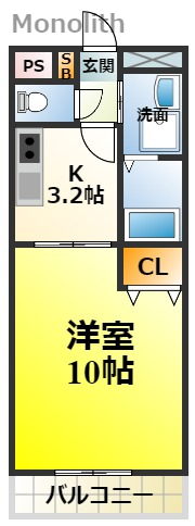 堺市南区片蔵のアパートの間取り