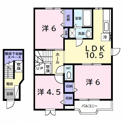 富津市青木のアパートの間取り