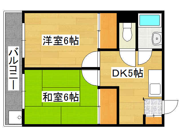 神戸市灘区船寺通のマンションの間取り