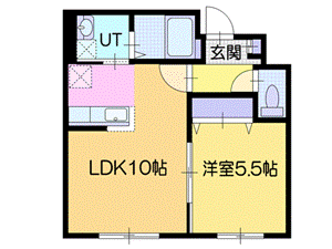 北広島市東共栄のマンションの間取り