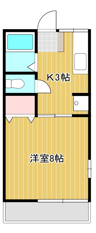 甲斐市竜王のアパートの間取り