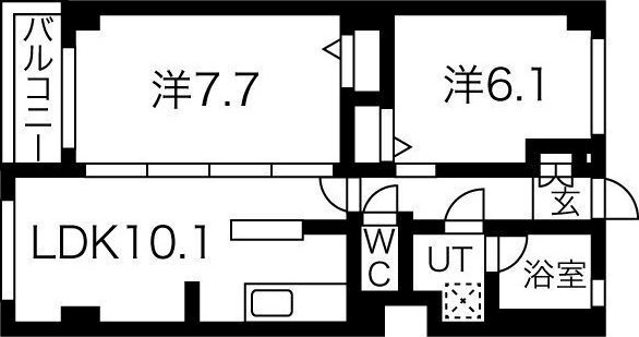 神戸市垂水区霞ケ丘のマンションの間取り