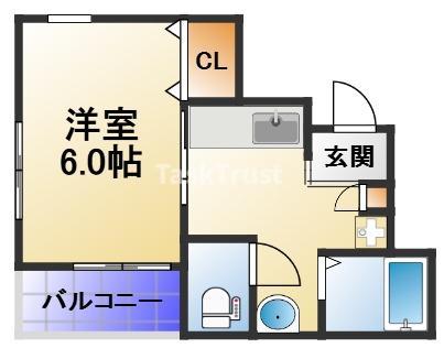 大阪市北区天満のマンションの間取り