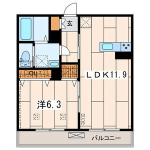 川崎市川崎区中瀬のマンションの間取り