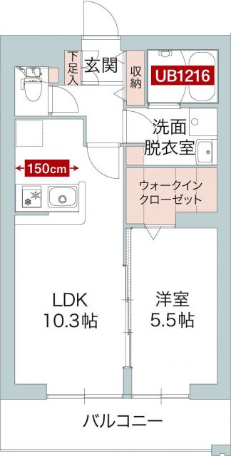 茅ヶ崎市小和田のマンションの間取り