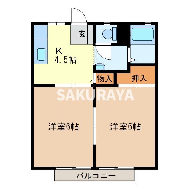 パナハイツ石原第3の間取り