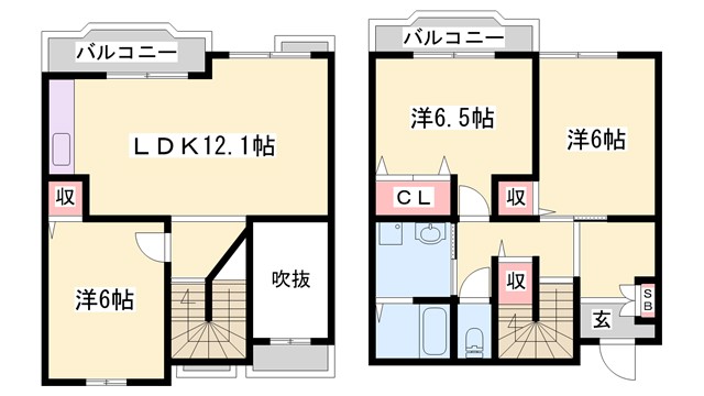 クール・ヴィヴァーチェAの間取り