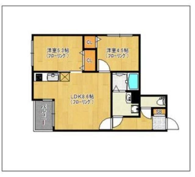 【福岡市博多区店屋町のマンションの間取り】