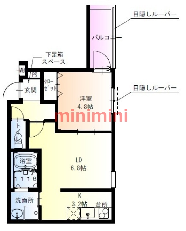 フジパレス吹田寿町V番館の間取り