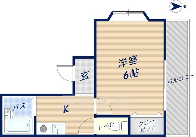 東大阪市横小路町のマンションの間取り