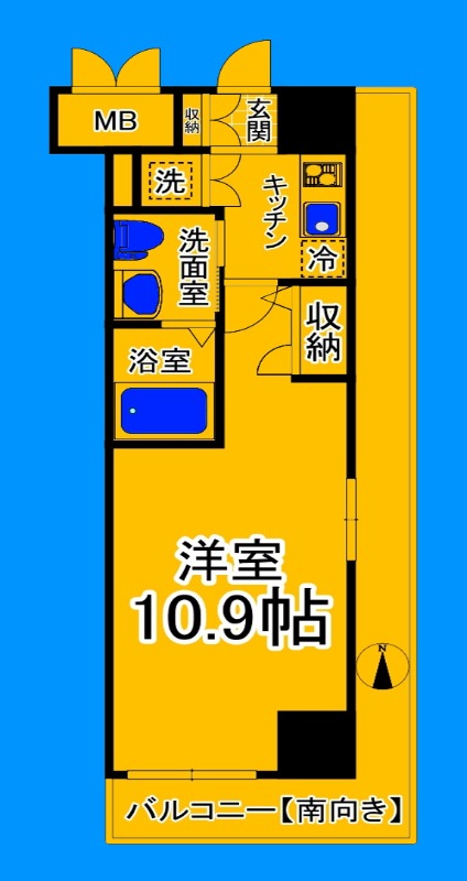 堺市堺区北花田口町のマンションの間取り