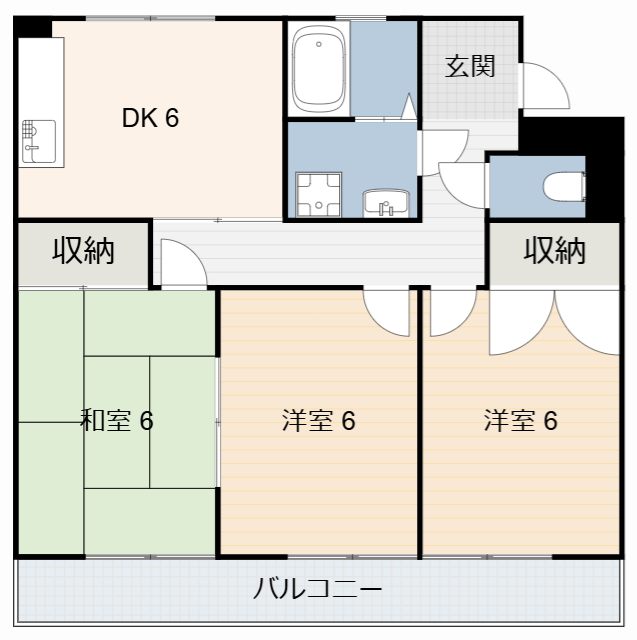 大府市一屋町のマンションの間取り