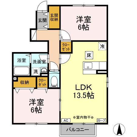 メゾン・ド大野　Ａの間取り