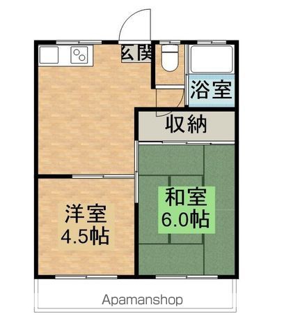 河井田コーポの間取り写真