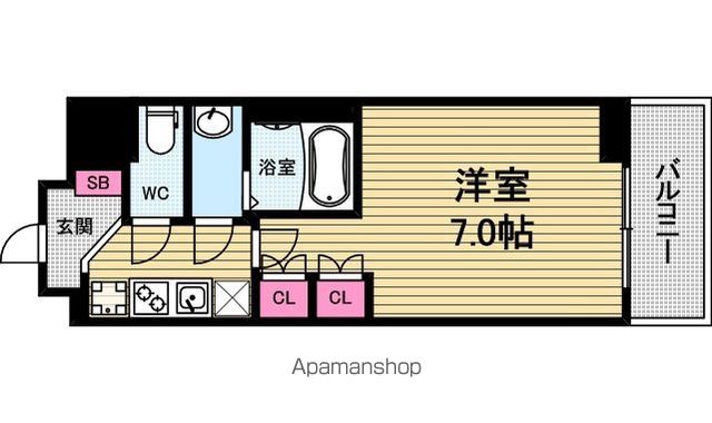 ルネフラッツ谷町四丁目の間取り写真